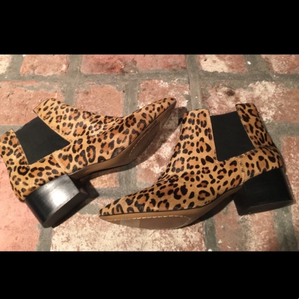 French Connection Ronan Leopard Booties, 7.5